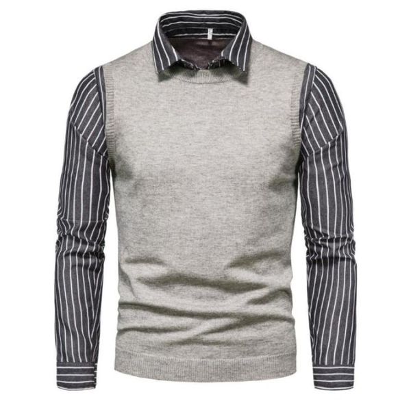 men039s sweaters mens autumn knits fake two piece sweater cloths casual style with shirts5150618, White;black
men039s sweaters mens autumn knits fake two piece sweater cloths casual style with shirts5150618, White;black