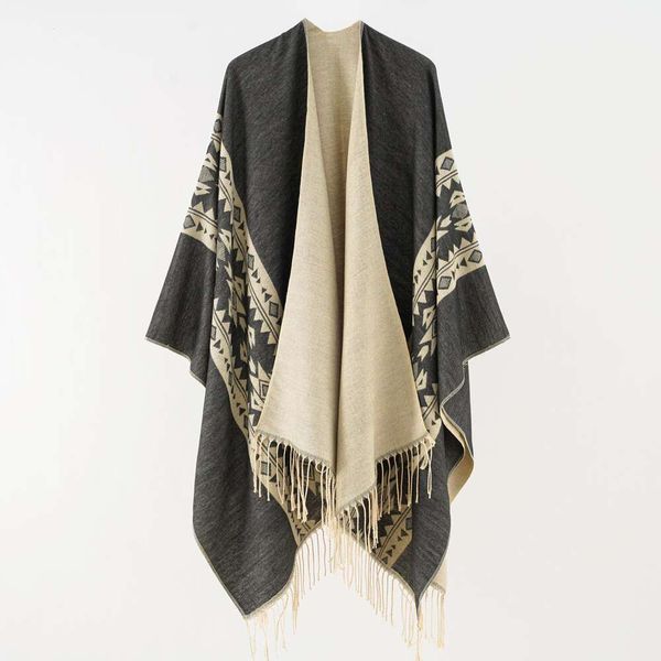 street sell imitation cashmere scarf split thickened autumn and winter cape, Blue;gray
street sell imitation cashmere scarf split thickened autumn and winter cape, Blue;gray