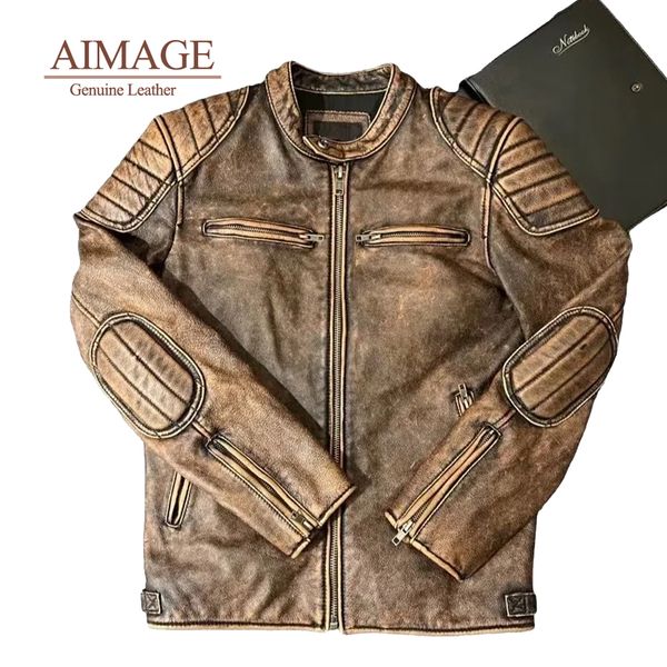 men's jackets 100natural cowhide jaqueta de couro masculino autumn vintage for men fashion geniune leather jacket py324 230824, Black;brown
men's jackets 100natural cowhide jaqueta de couro masculino autumn vintage for men fashion geniune leather jacket py324 230824, Black;brown