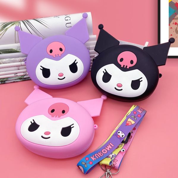 cartoon cute silicone kuromi messenger bag simple girl fashion cartoons small square shoulder crossbody bags female daily phone coin purse 2, Black
cartoon cute silicone kuromi messenger bag simple girl fashion cartoons small square shoulder crossbody bags female daily phone coin purse 2, Black