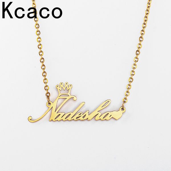 pendant necklaces personalized name necklace for women stainless steel custom crown heart nameplate choker jewellry unique gift 230825, Silver
pendant necklaces personalized name necklace for women stainless steel custom crown heart nameplate choker jewellry unique gift 230825, Silver