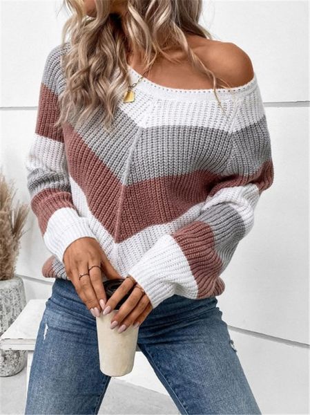 women crochet pullovers long sleeve striped white crop sweater loose fit contrast color casual style streetwear suit, White;black
women crochet pullovers long sleeve striped white crop sweater loose fit contrast color casual style streetwear suit, White;black