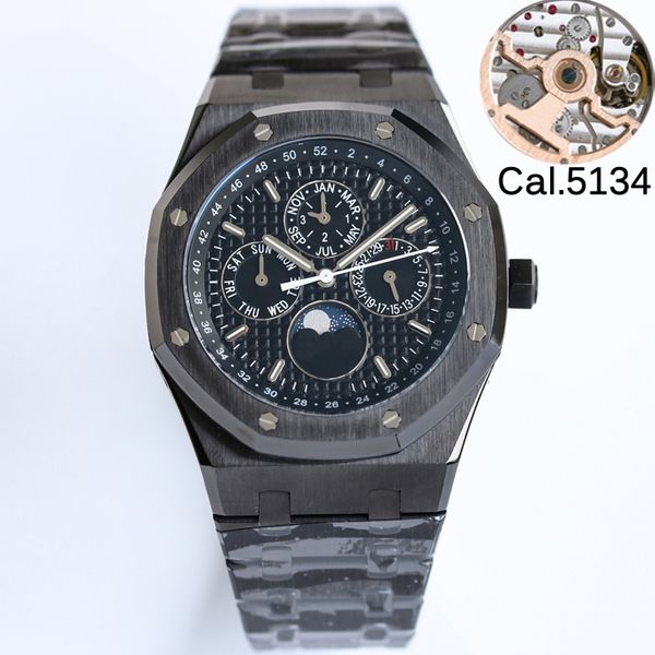 12 types luxury mens eta watch cal.5134 movement 41mm 26574 904l stainless steel black case dial waterproof automatic mechanical watches lum, Slivery;brown
12 types luxury mens eta watch cal.5134 movement 41mm 26574 904l stainless steel black case dial waterproof automatic mechanical watches lum, Slivery;brown