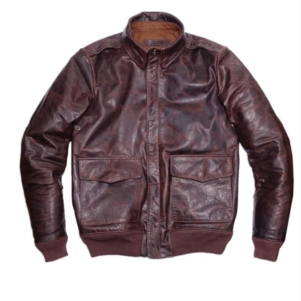 men's jackets quality high 2023 luxury brand real soft horsehide a2 jacketvinatge tanned genuine clothbrand plus size brown lea 230824, Black;brown
men's jackets quality high 2023 luxury brand real soft horsehide a2 jacketvinatge tanned genuine clothbrand plus size brown lea 230824, Black;brown