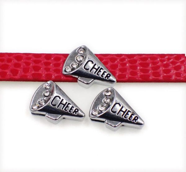 100pclot hole 8mm rhinestones cheer slide charm diy charms fit for 8mm leather wristband keychains fashion jewelrys8026355, Bronze;silver
100pclot hole 8mm rhinestones cheer slide charm diy charms fit for 8mm leather wristband keychains fashion jewelrys8026355, Bronze;silver