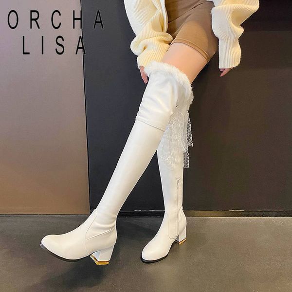 boots orcha lisa fashion lady thigh 54cm round toe block heels 6cm plush warm shoes zipper party big size 45 47 48 230824, Black
boots orcha lisa fashion lady thigh 54cm round toe block heels 6cm plush warm shoes zipper party big size 45 47 48 230824, Black