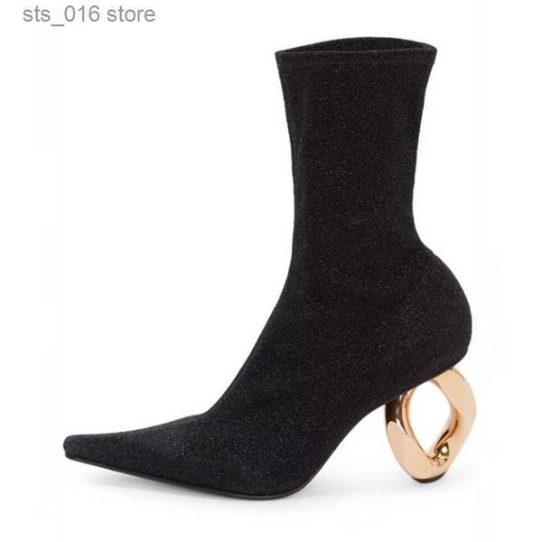 boots new european and american metal shaped high heels fashion pointed elastic short boots model show large women's boots t230824, Black
boots new european and american metal shaped high heels fashion pointed elastic short boots model show large women's boots t230824, Black