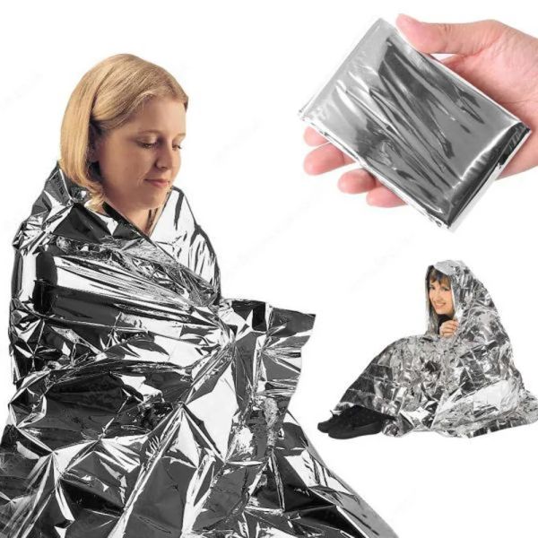 Image of Portable Outdoor Life-saving Blanket Survival Tool Waterproof Emergency Foil Thermal First Aid Rescue Thermal Blankets 210*130CM