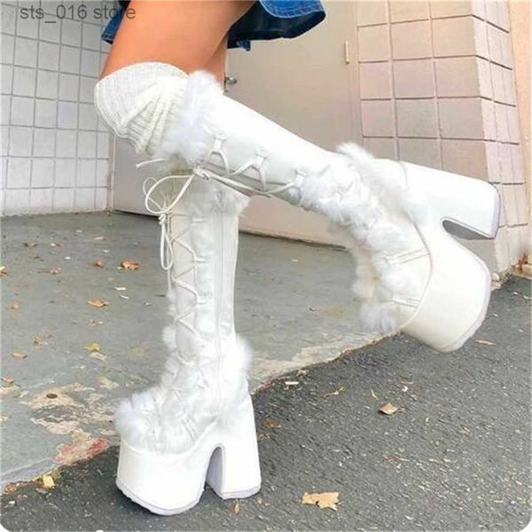 boots women boots the knee boots women 2023 fashion luxury platform autumn winter high heel botas wedge heel booster women's boots t230, Black
boots women boots the knee boots women 2023 fashion luxury platform autumn winter high heel botas wedge heel booster women's boots t230, Black