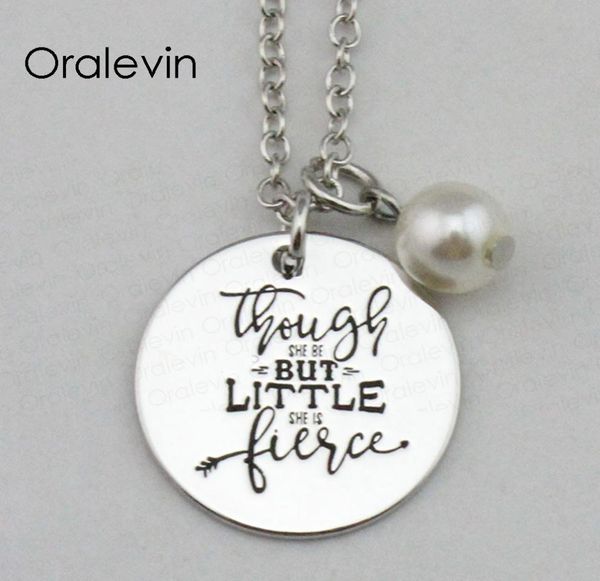 though she be but little she is fierce inspirational hand stamped engraved charm pendant necklace metal stamped jewelry10pcslot3840948, Silver
though she be but little she is fierce inspirational hand stamped engraved charm pendant necklace metal stamped jewelry10pcslot3840948, Silver