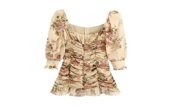 women 2021 fashion floral print ruffled draped mini dress vintage lantern sleeve back zipper female dresses vestido c8662405, Black;gray
women 2021 fashion floral print ruffled draped mini dress vintage lantern sleeve back zipper female dresses vestido c8662405, Black;gray