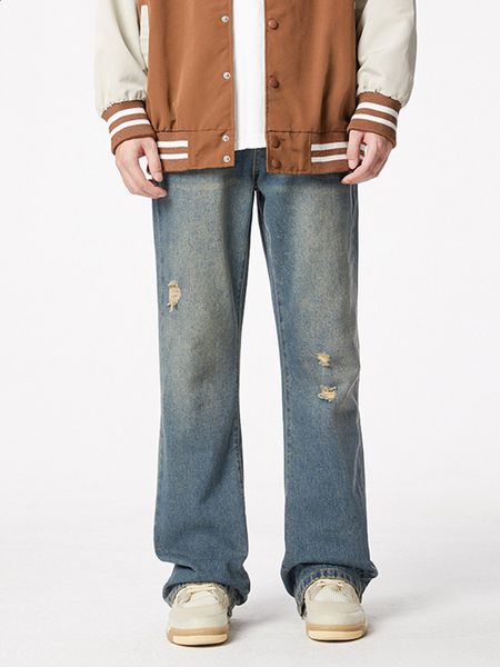 men's jeans yihanke american retro straight street style denim trousers long baggy 230824, Blue
men's jeans yihanke american retro straight street style denim trousers long baggy 230824, Blue