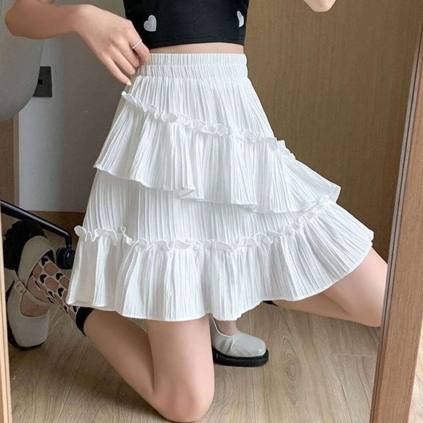 white cake girl summer style skirts high waisted thin a line skirt all match irregular short pants, Black
white cake girl summer style skirts high waisted thin a line skirt all match irregular short pants, Black