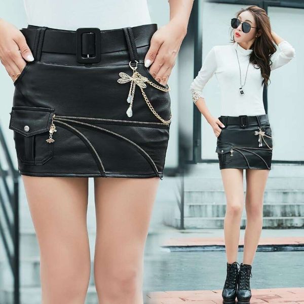 add velvet autumn and winter style hip skirt short pu leather womens one step trend, Black
add velvet autumn and winter style hip skirt short pu leather womens one step trend, Black