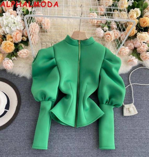 alphalmoda new stylish puff sleeve zipper cardigans women trendy bubble sleeve slim fit fashion solid jacket cute outfit1699667, Black
alphalmoda new stylish puff sleeve zipper cardigans women trendy bubble sleeve slim fit fashion solid jacket cute outfit1699667, Black