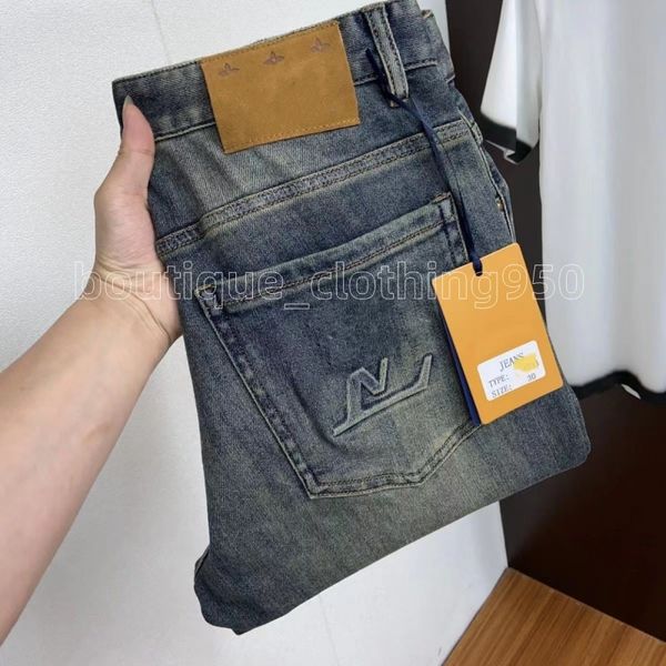 men jeans fashion designer classic lettering embroidered winter cotton mens jeans high-quality stretch pants, Blue
men jeans fashion designer classic lettering embroidered winter cotton mens jeans high-quality stretch pants, Blue