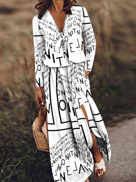 basic casual dresses cross border europe and america 2023 autumnwinter long sleeve zipper dress female letter print 230824, Black;gray 
basic casual dresses cross border europe and america 2023 autumnwinter long sleeve zipper dress female letter print 230824, Black;gray