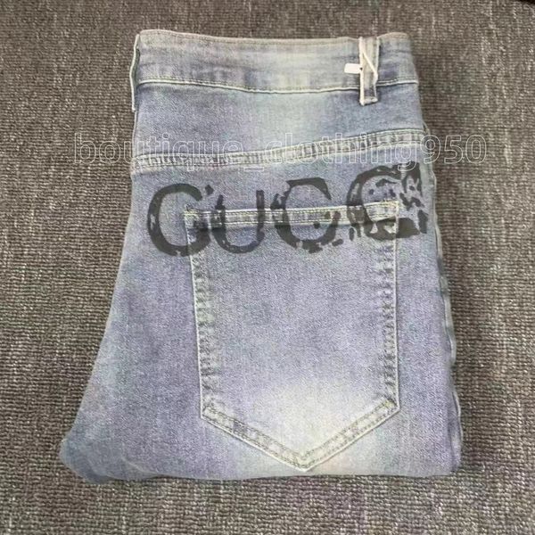 designer jeans for men classic embroidered alphabet jean fashion brand cotton stretch pants autumn and winter, Blue
designer jeans for men classic embroidered alphabet jean fashion brand cotton stretch pants autumn and winter, Blue