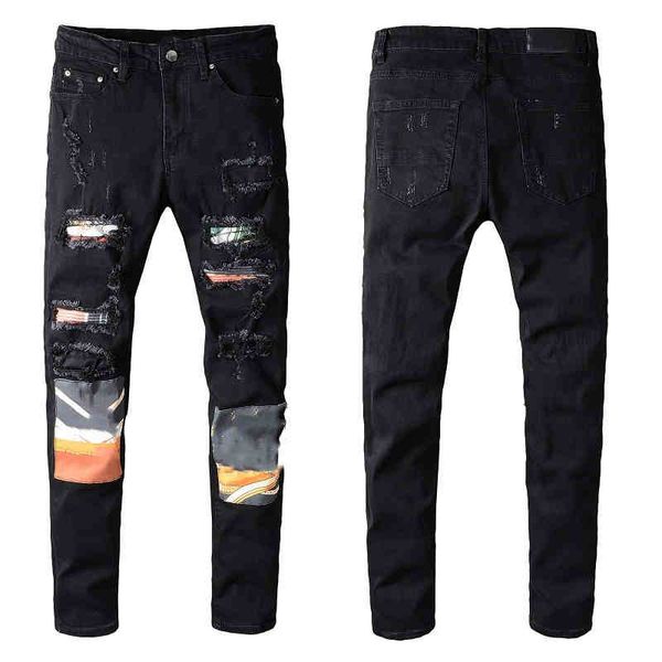 23sss jeans purple jeans designer jeans for mens pant stacked jeans men baggy denim tears european jean hombre mens pants trousers biker emb, Blue