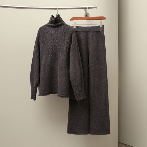 women's two piece pants autumn and winter casual solid color high neck long sleeve loose sweaterhigh waist knitted 230824, White
women's two piece pants autumn and winter casual solid color high neck long sleeve loose sweaterhigh waist knitted 230824, White