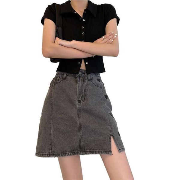 large size womens clothing fat skirts sister summer love denim short skirt split high waist slim a line, Black
large size womens clothing fat skirts sister summer love denim short skirt split high waist slim a line, Black