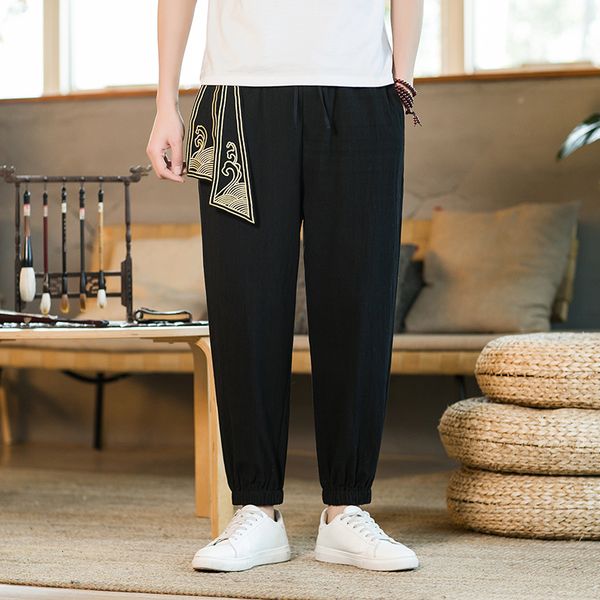 men's pants casual loose cotton linen lantern leggings chinese style ethnic oversized 230824, Black
men's pants casual loose cotton linen lantern leggings chinese style ethnic oversized 230824, Black