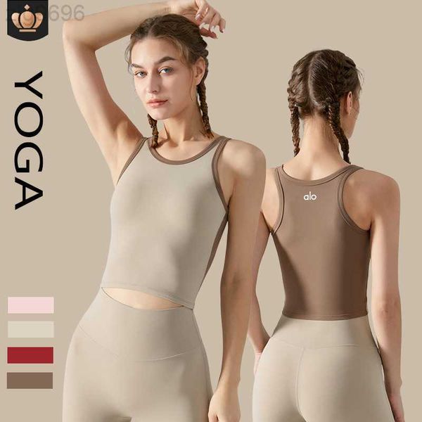 desginer alos yoga bra alotank women's contrast color slim fit slim sports slim strap quick dry tight running fitness suit with pads, White
desginer alos yoga bra alotank women's contrast color slim fit slim sports slim strap quick dry tight running fitness suit with pads, White