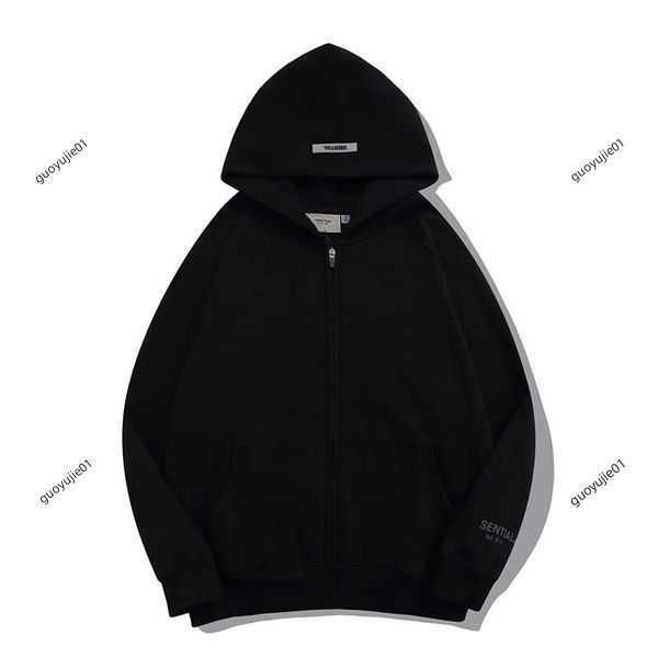 2023designer fashion classic essentialhoodie alphabet printing pullover sweatshirts mens and hoodie pure color long sleeve couples sweatshir, Black