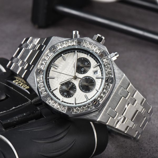 2023 quartz movement luxury watch gold stainless steel royal six pointer multifunctional ribbon diamond calendar dial, Slivery;brown
2023 quartz movement luxury watch gold stainless steel royal six pointer multifunctional ribbon diamond calendar dial, Slivery;brown