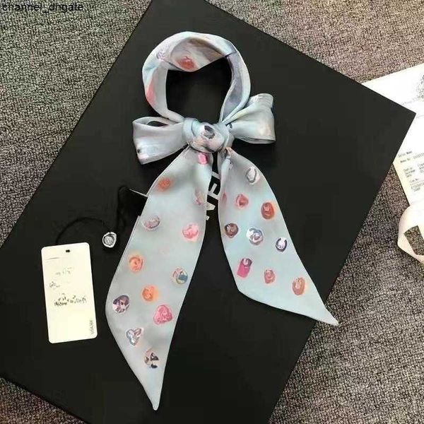 new channel scarf streamer classic simple love small scarves temperament versatile bag binding headband 4mw1, Blue;gray
new channel scarf streamer classic simple love small scarves temperament versatile bag binding headband 4mw1, Blue;gray