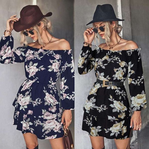 autumn skirts womens clothing print straight shoulder long sleeves elastic band waist short skirt, Black
autumn skirts womens clothing print straight shoulder long sleeves elastic band waist short skirt, Black