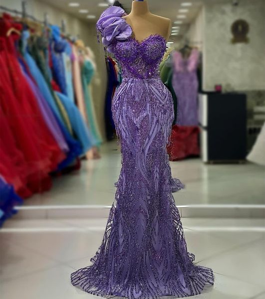 2023 august aso ebi lavender mermaid prom dress one shoulder crystals evening formal party second reception birthday engagement gowns dresse, Black
2023 august aso ebi lavender mermaid prom dress one shoulder crystals evening formal party second reception birthday engagement gowns dresse, Black
