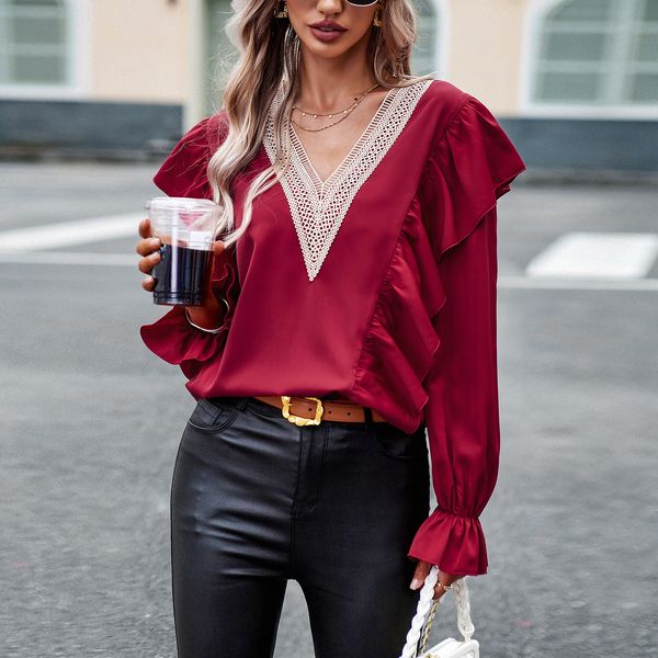 womens sweaters autumn shirt temperament vneck longsleeved blouse loose type set head pink black bury green 230824, White;black
womens sweaters autumn shirt temperament vneck longsleeved blouse loose type set head pink black bury green 230824, White;black