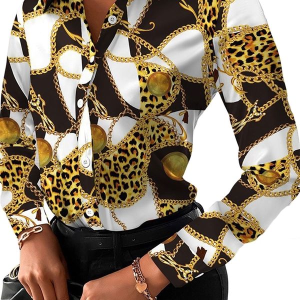 women's blouses shirt fashion wild shirts chain/floral/letter/geometric square print turn-down collar long sleeve blouses streetwear 23, White
women's blouses shirt fashion wild shirts chain/floral/letter/geometric square print turn-down collar long sleeve blouses streetwear 23, White