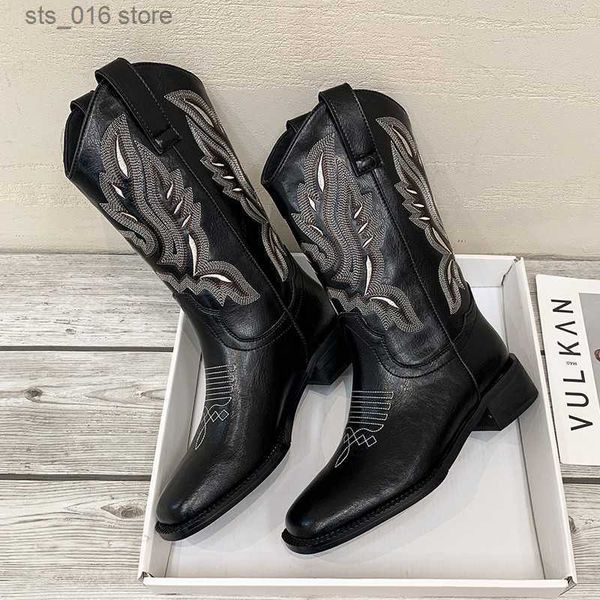boots fashion embossed microfiber leather women boots pointed toe western cowboy boots women knee-high boots chunky wedges t230824, Black
boots fashion embossed microfiber leather women boots pointed toe western cowboy boots women knee-high boots chunky wedges t230824, Black