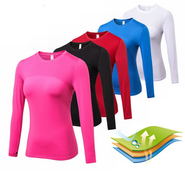 women's t-shirt better quality long sleeve t-shirts women yoga gym compression tights sportswear fitness quick dry running body shaper, White
women's t-shirt better quality long sleeve t-shirts women yoga gym compression tights sportswear fitness quick dry running body shaper, White