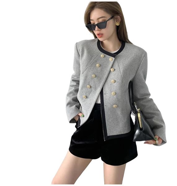 new fashion women's autumn gray color double breasted woolen asymmetric jacket coat smlxl722, Black;brown
new fashion women's autumn gray color double breasted woolen asymmetric jacket coat smlxl722, Black;brown