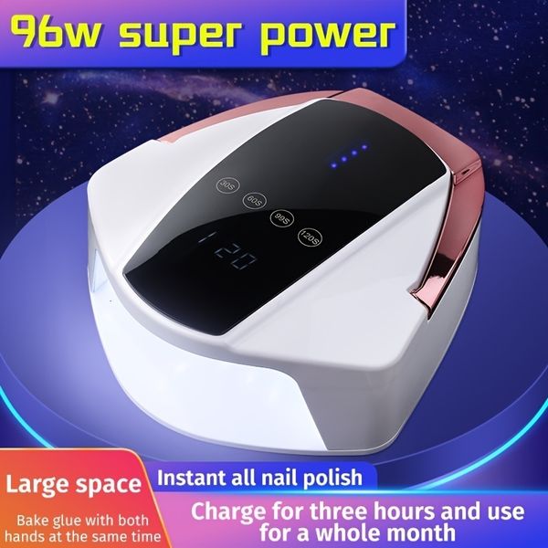 nail dryers 96w portable rechargeable uv led gel nail lamp cordless nail dryer for gel polish with auto sensor professional nail art tools 2
nail dryers 96w portable rechargeable uv led gel nail lamp cordless nail dryer for gel polish with auto sensor professional nail art tools 2