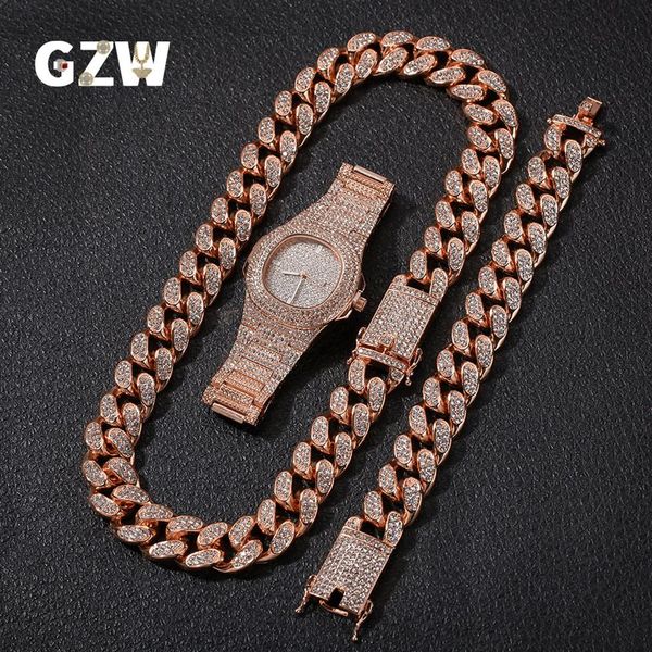 new fashion personalized 20mm gold blingbling mens cuban link chain necklace bracelet watch set hip hop rapper jewelry gifts for m289a, Silver
new fashion personalized 20mm gold blingbling mens cuban link chain necklace bracelet watch set hip hop rapper jewelry gifts for m289a, Silver