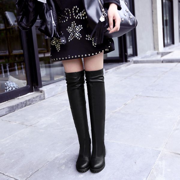 boots big size thigh high boots knee over the boot ladies shoes woman winter 230824, Black 
boots big size thigh high boots knee over the boot ladies shoes woman winter 230824, Black