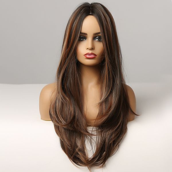 black and brown wig with highlights long straight synthetic wig without bangs heat resistant hair wig for women
black and brown wig with highlights long straight synthetic wig without bangs heat resistant hair wig for women