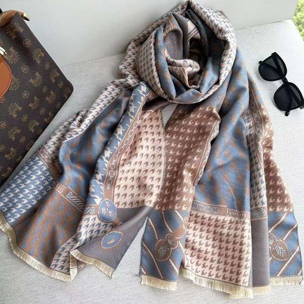 houndstooth scarf style double sided thickened office warm cashmere like shawl light winter neck warmer, Blue;gray
houndstooth scarf style double sided thickened office warm cashmere like shawl light winter neck warmer, Blue;gray