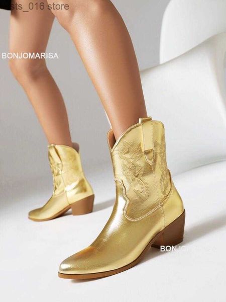 boots women cowboy cowgirls boots embroidery metallic punk boots in gold sliver ankle med heel shoes autumn winter pointed toe brand t230824, Black
boots women cowboy cowgirls boots embroidery metallic punk boots in gold sliver ankle med heel shoes autumn winter pointed toe brand t230824, Black