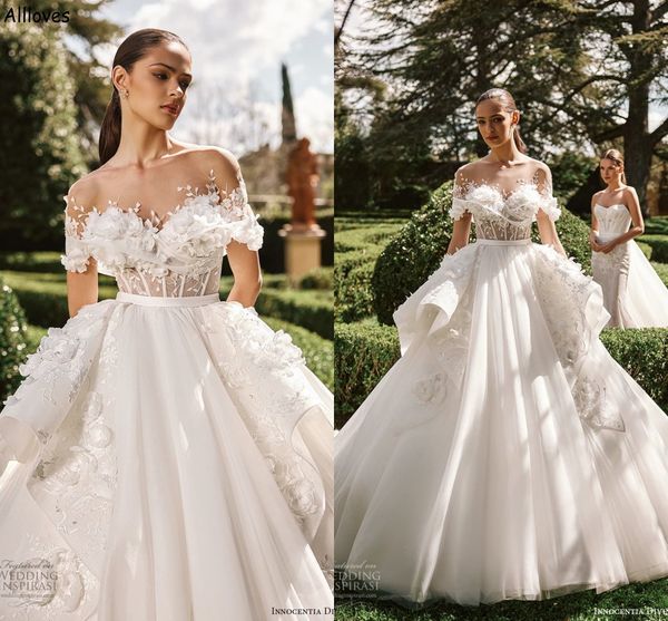 beautiful 3d handmade flowers a line wedding dresses charming tulle sheer neck floral lace boho garden bridal gowns short sleeves modern rob, White
beautiful 3d handmade flowers a line wedding dresses charming tulle sheer neck floral lace boho garden bridal gowns short sleeves modern rob, White