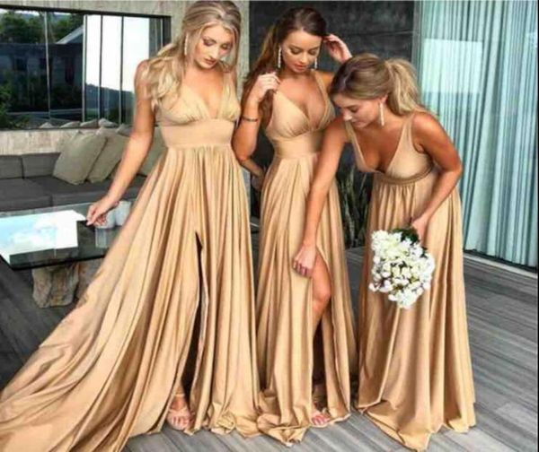gold bridesmaid dresses deep v neck soft silk side split sweep train a line prom dress party wear junior bridesmaid dress6226227, Blue;red
gold bridesmaid dresses deep v neck soft silk side split sweep train a line prom dress party wear junior bridesmaid dress6226227, Blue;red