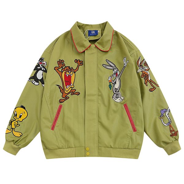 men's jackets hip hop baseball leather jacket men street vintage cartoon comic embroidery varsity bomber motorcycle pu harajuku coats 2, Black;brown
men's jackets hip hop baseball leather jacket men street vintage cartoon comic embroidery varsity bomber motorcycle pu harajuku coats 2, Black;brown