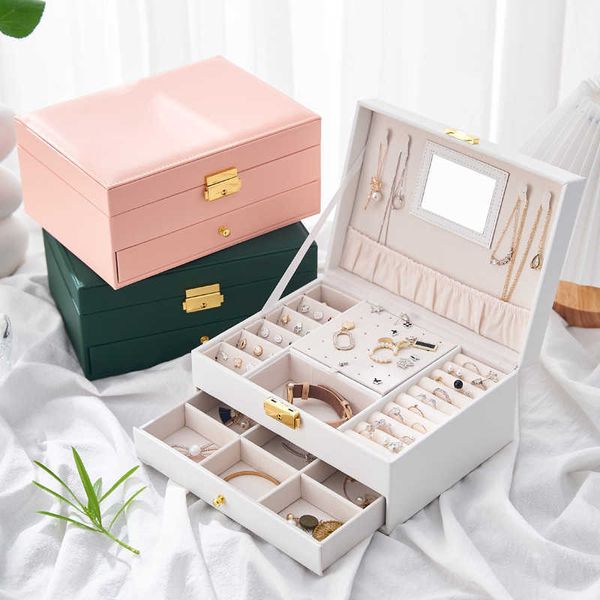 leather jewelry box for women gifts necklace earring ring organizer storage joyeros organizador de joyas 230814, Black;white
leather jewelry box for women gifts necklace earring ring organizer storage joyeros organizador de joyas 230814, Black;white