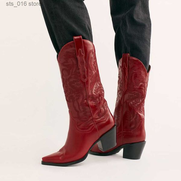 boots cowboy cowgirls mid calf women's boots shoes spike chunky heel pointed toe slip on embroidery autumn brand western boots t230824, Black
boots cowboy cowgirls mid calf women's boots shoes spike chunky heel pointed toe slip on embroidery autumn brand western boots t230824, Black