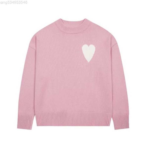 autumn winter new pullover sweater love amies embroidered jacquard paris fashion loose casual knitwear amis for men and women r7cu, White;black 
autumn winter new pullover sweater love amies embroidered jacquard paris fashion loose casual knitwear amis for men and women r7cu, White;black