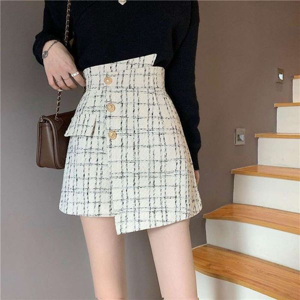 irregular high waisted skirt for women summer and autumn style plaid short temperament slimmer word, Black
irregular high waisted skirt for women summer and autumn style plaid short temperament slimmer word, Black